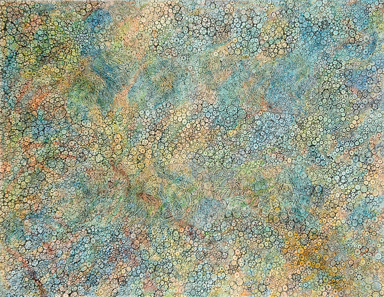 To the Place, 54”x72”, acrylic/ink/paper